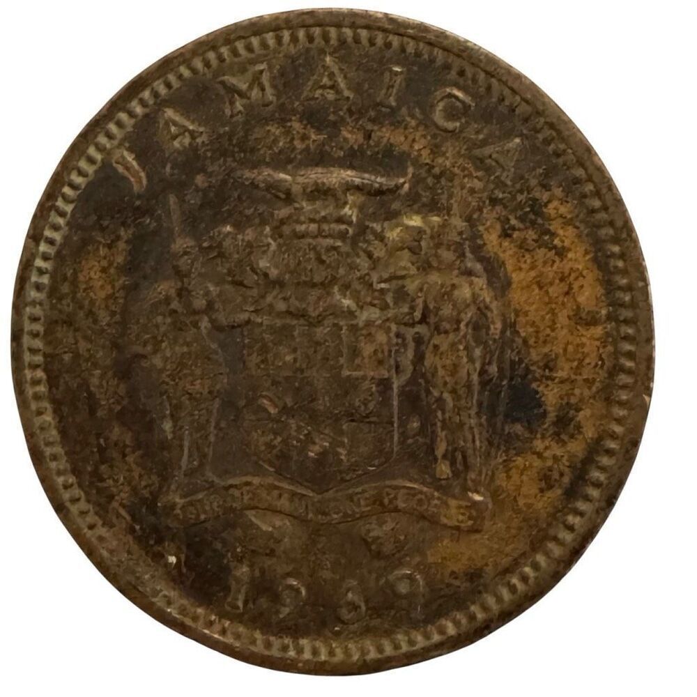 1969 JAMAICA 1 ONE CENT BRONZE COIN KM# 45